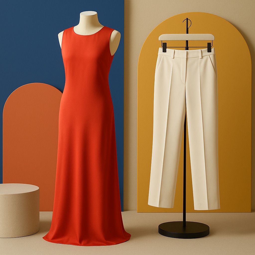 Styling details from the dress and trouser edit