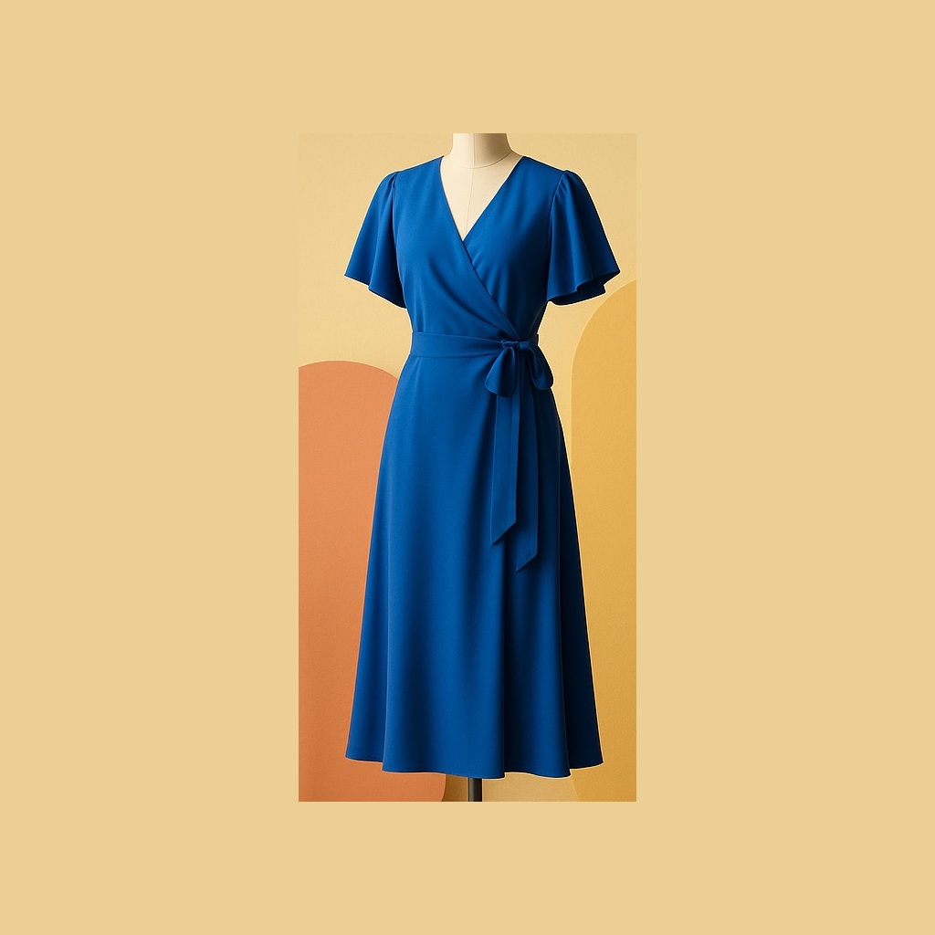Cobalt Wrap Dress